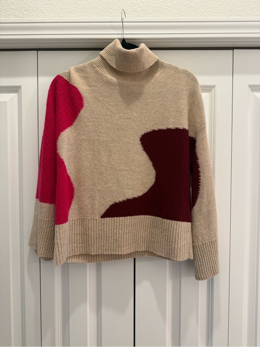 White Stuff Abstract Funnel Wool Sweater